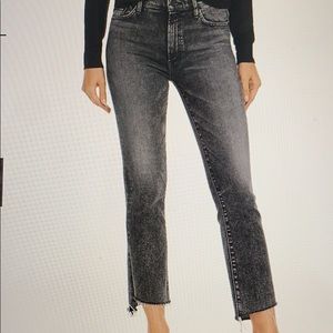 MOTHER cropped step hem jeans
